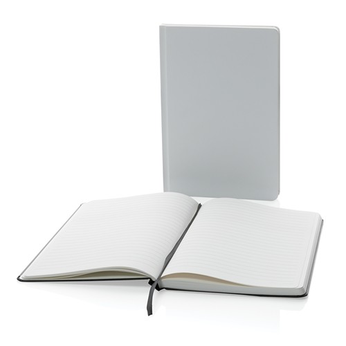 white Libreta A5 de tapa dura de papel Impact Stone