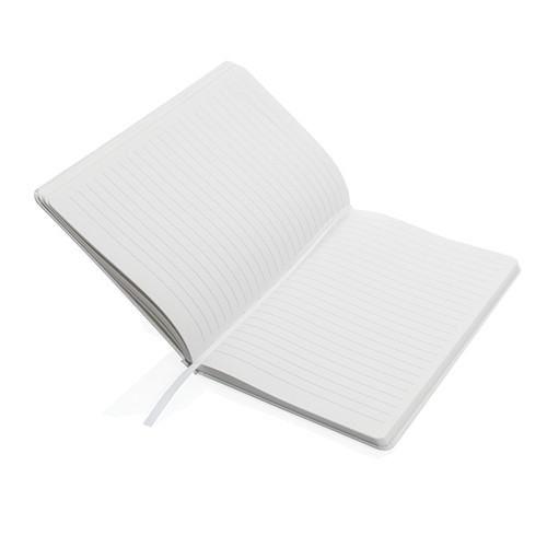 white Libreta A5 de tapa dura de papel Impact Stone