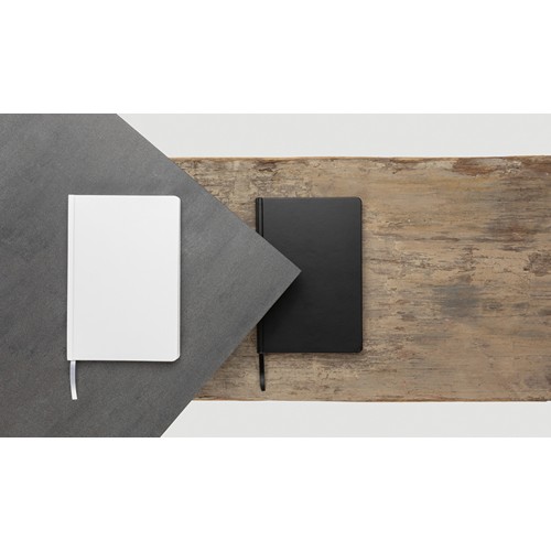 white Libreta A5 de tapa dura de papel Impact Stone