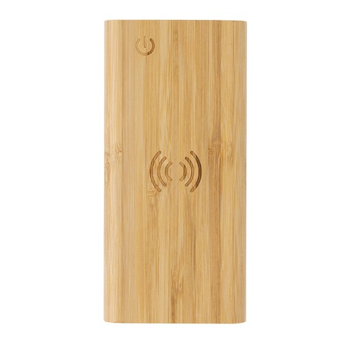 marrón Powerbank inalámbrico 5W de bambú 8.000 mAh