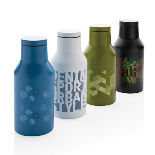 green Botella compacta de acero inoxidable reciclado RCS