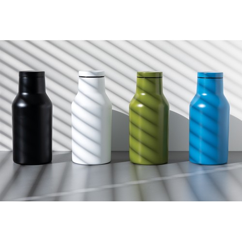 green Botella compacta de acero inoxidable reciclado RCS