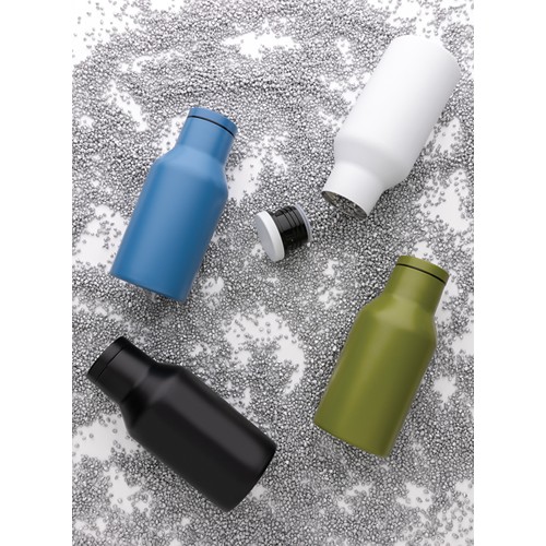 green Botella compacta de acero inoxidable reciclado RCS