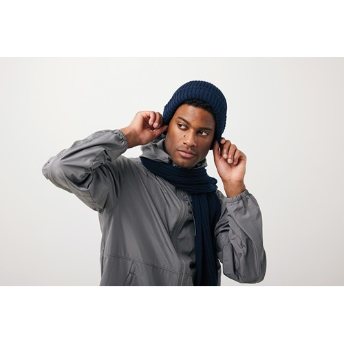 azul marino Gorro doble de punto Impact AWARE™ Polylana®