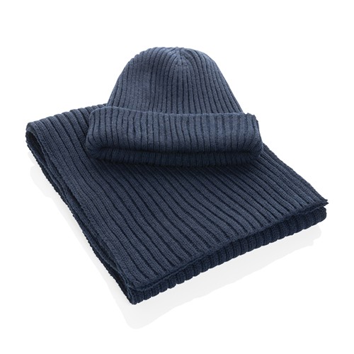 azul marino Gorro doble de punto Impact AWARE™ Polylana®