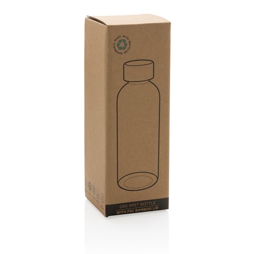 Botella RCS RPET con tapa de bambú