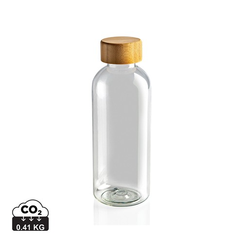 Bouteille 600ml en rPET RCS avec couvercle en bambou - 1