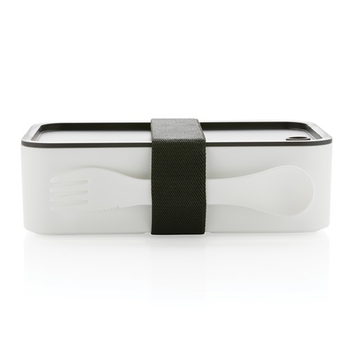 white Fiambrera GRS RPP con tenedor