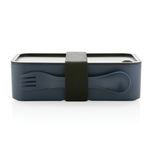 azul marino Fiambrera GRS RPP con tenedor