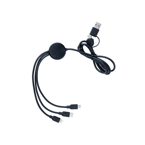 black Cable RCS 6 en 1 de TPE y plástico reciclado