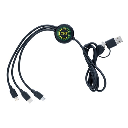 black Cable RCS 6 en 1 de TPE y plástico reciclado