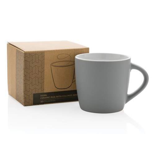 Taza de cerámica con interior de color 300ml