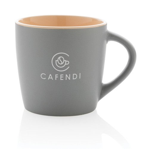 marrón Taza de cerámica con interior de color 300ml