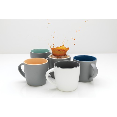 marrón Taza de cerámica con interior de color 300ml