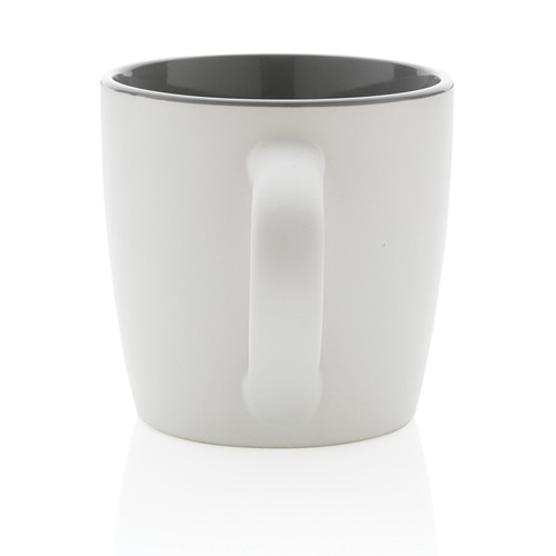 white Taza de cerámica con interior de color 300ml
