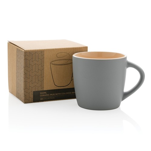 Taza de cerámica con interior de color 300ml