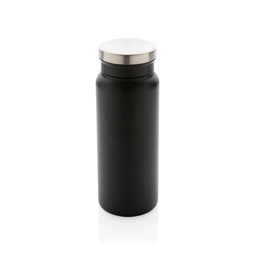 black Botella al vacío de acero inoxidable reciclado RCS 600 ml