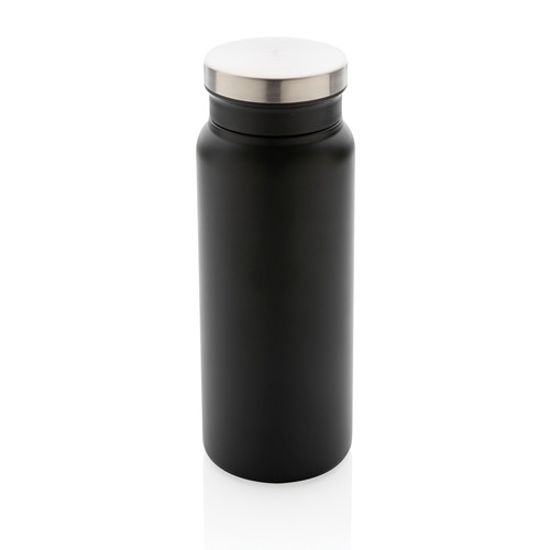 black Botella al vacío de acero inoxidable reciclado RCS 600 ml