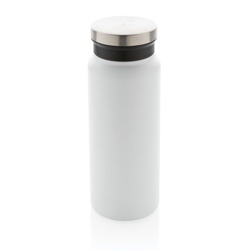 white Botella al vacío de acero inoxidable reciclado RCS 600 ml