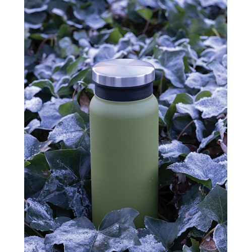 green Botella al vacío de acero inoxidable reciclado RCS 600 ml