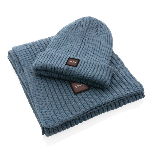 azul gris Bufanda de punto Impact AWARE™ Polylana® 180x25cm