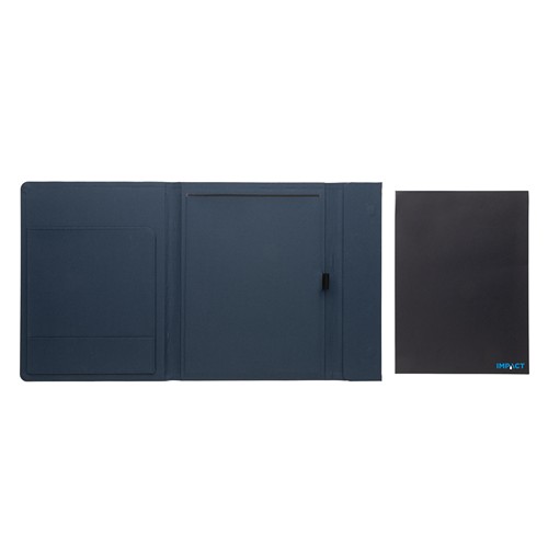 azul marino Cartera Impact Aware™ A4 con cierre magnético