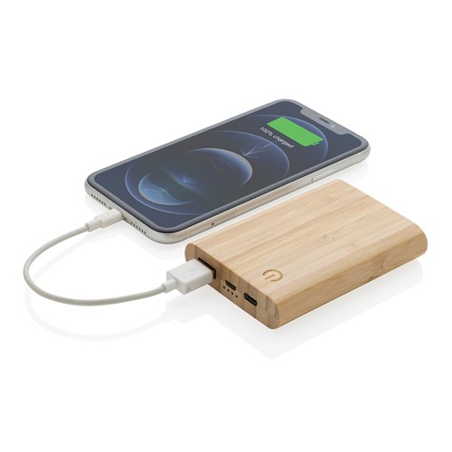 marrón Powerbank de bambú 5.000 mAh