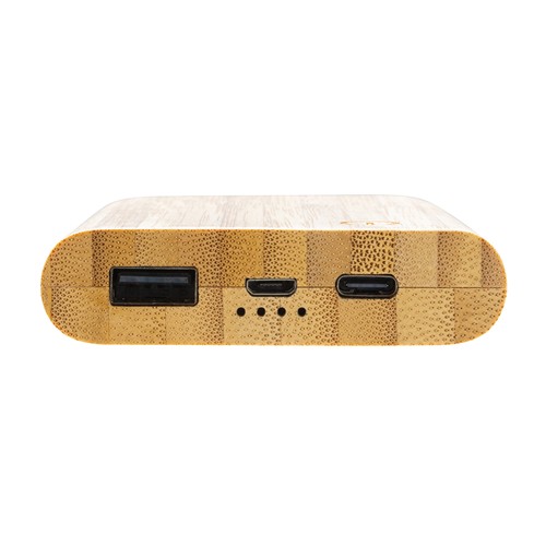 marrón Powerbank de bambú 5.000 mAh