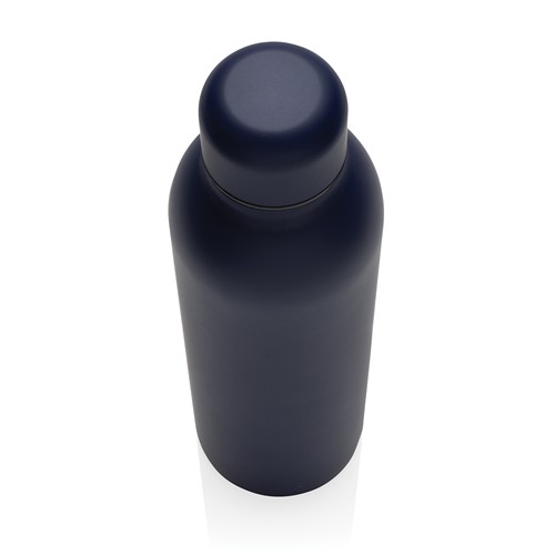 azul marino Botella al vacío de acero inoxidable reciclado RCS