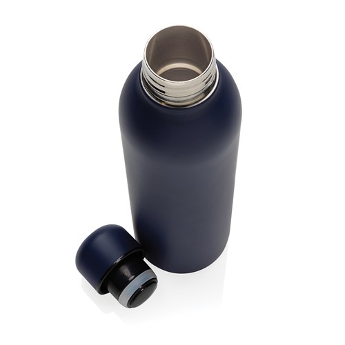 azul marino Botella al vacío de acero inoxidable reciclado RCS