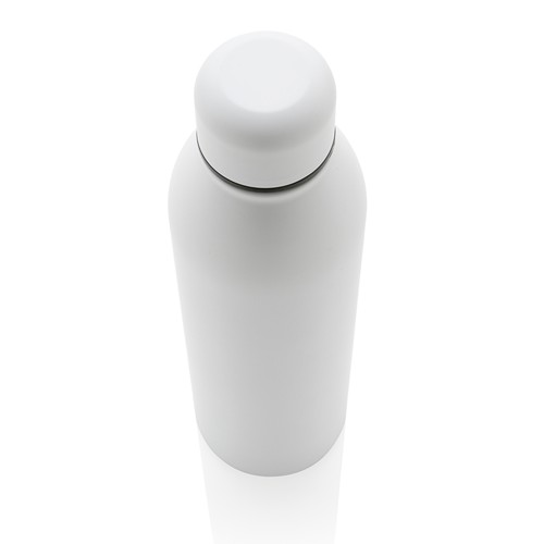 white Botella al vacío de acero inoxidable reciclado RCS