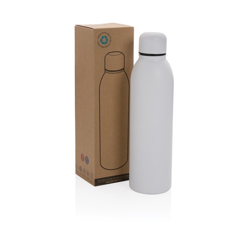 white Botella al vacío de acero inoxidable reciclado RCS