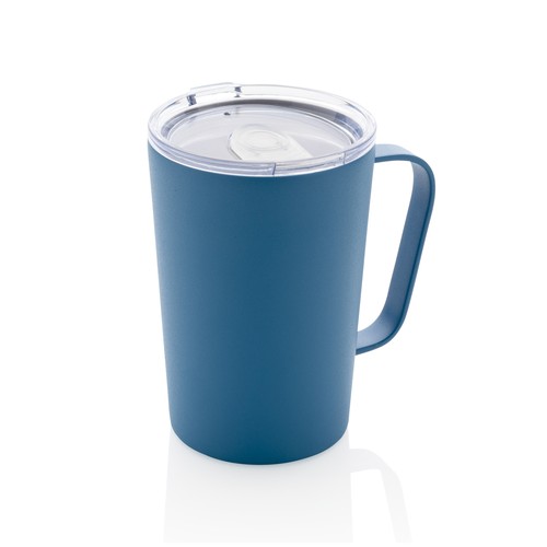 Tasse moderne en acier inoxydable recyclé RCS avec couvercle - 2