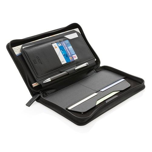 black Portadocumentos de viaje Swiss Peak Heritage RCS rPU RFID