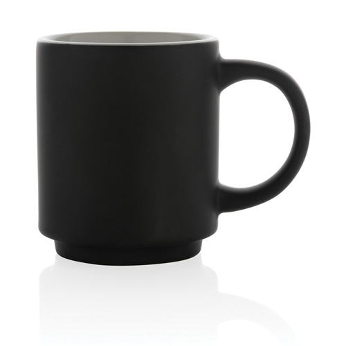 black Taza apilable de cerámica 180ml