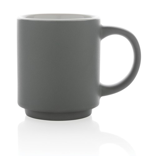 gray Taza apilable de cerámica 180ml