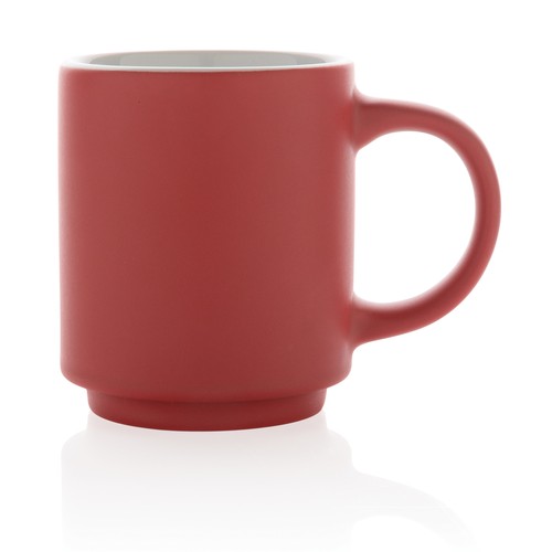 red Taza apilable de cerámica 180ml