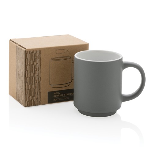 Taza apilable de cerámica 180ml