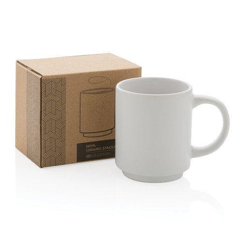 Taza apilable de cerámica 180ml