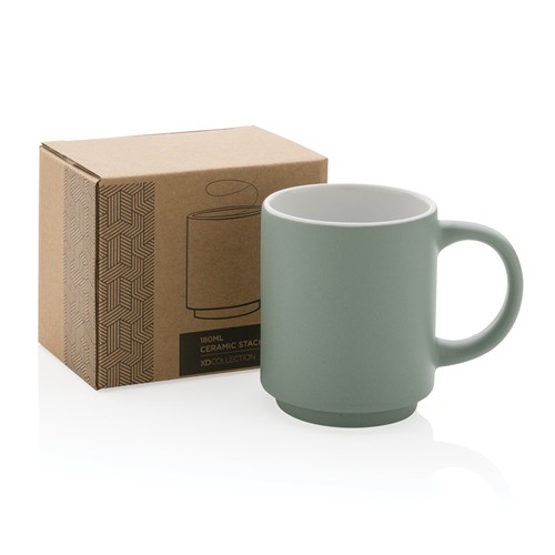 Taza apilable de cerámica 180ml