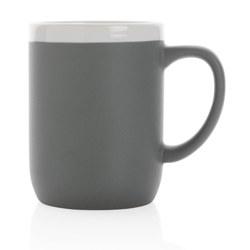 Taza de cerámica con borde blanco 300ml.