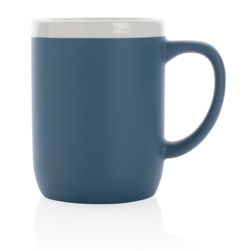 Taza de cerámica con borde blanco 300ml.
