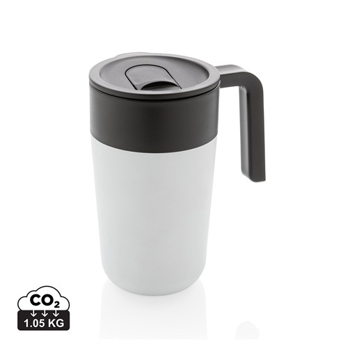 TAZA CON ASA DE PP Y SS RECICLADO GRS