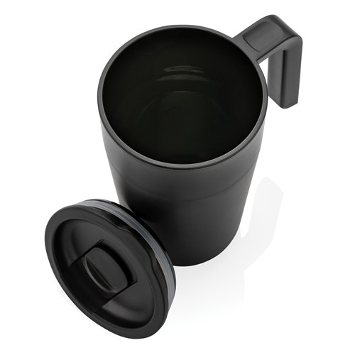 Tasse en acier inoxydable et PP recyclé GRS avec poignée - 9