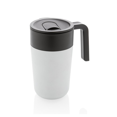 white Taza con asa de PP y SS Reciclado GRS