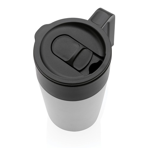 white Taza con asa de PP y SS Reciclado GRS