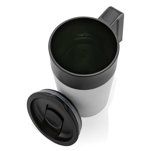 white Taza con asa de PP y SS Reciclado GRS