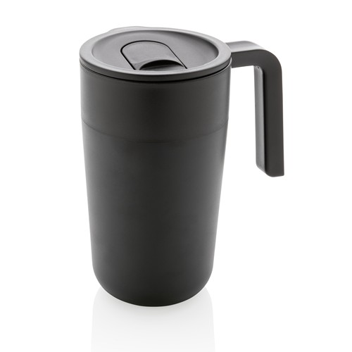Tasse en acier inoxydable et PP recyclé GRS avec poignée - 8