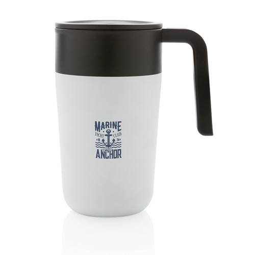 Tasse en acier inoxydable et PP recyclé GRS avec poignée