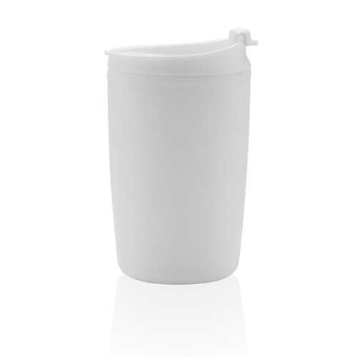 Mug en PP recyclé GRS avec couvercle à bascule